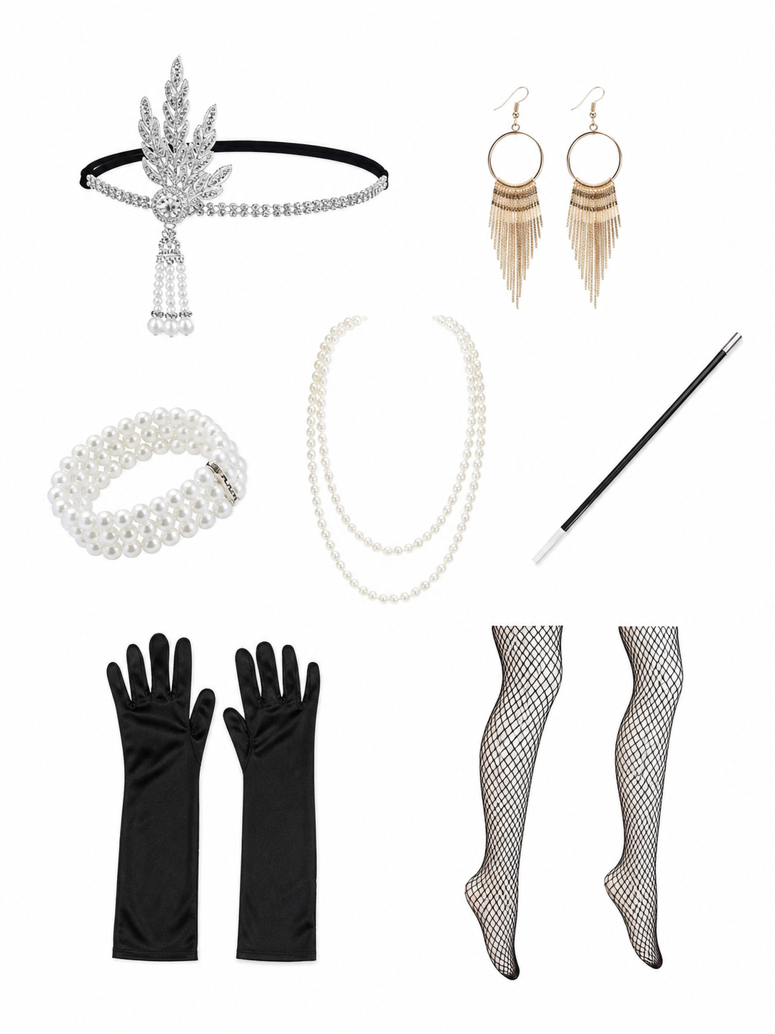 1920s-Style Fringed Dress Set
