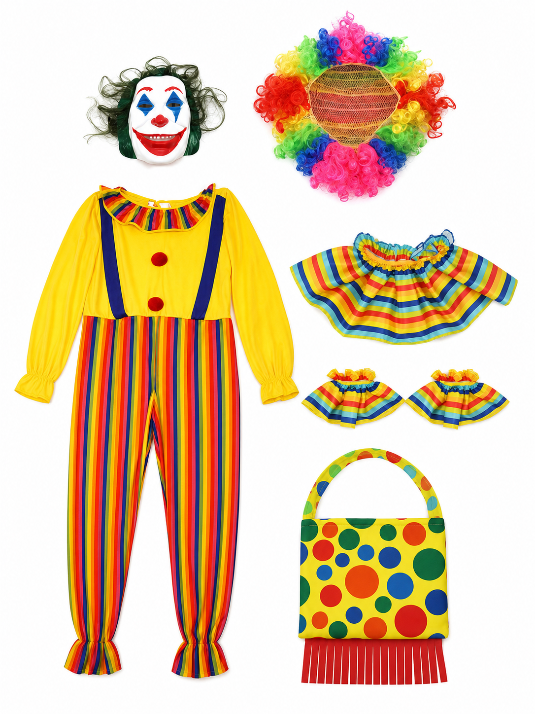 Clown Costume for Carnival and Stage Performances