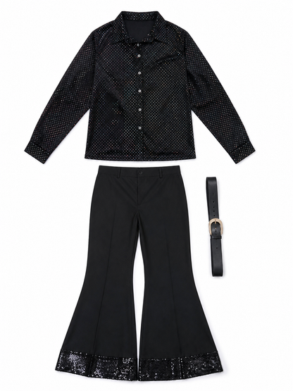 Retro 1970s Disco Costume with Shirt and Pants