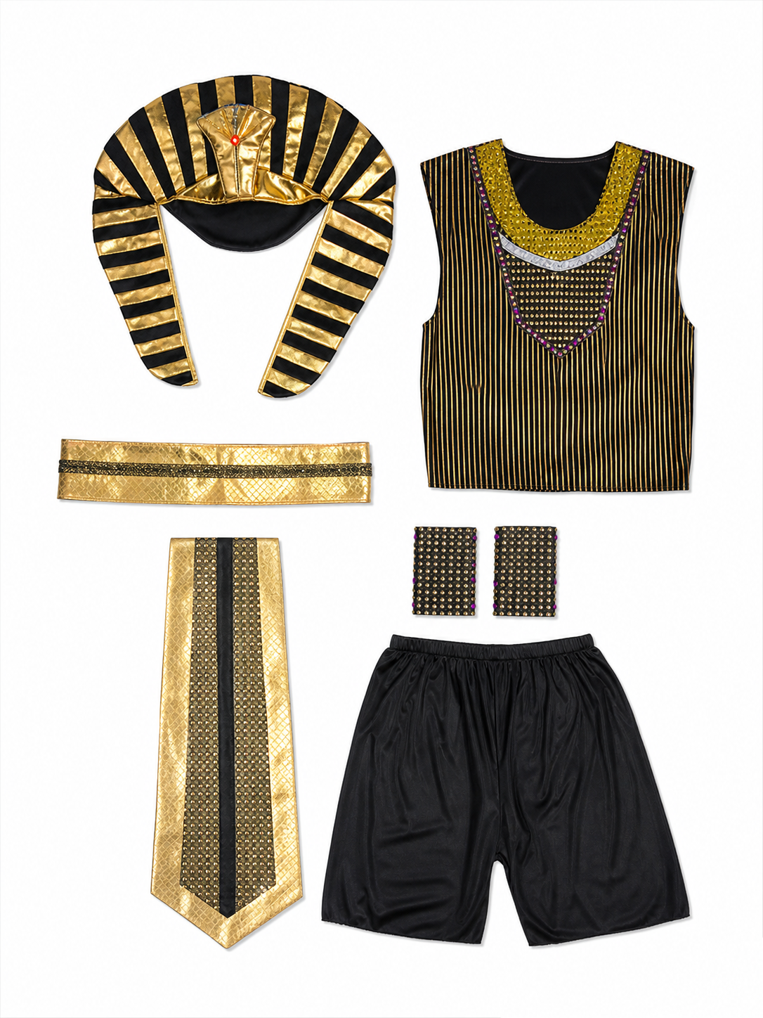 Pharaoh Costume for Carnival, Cosplay, and Stage Performances