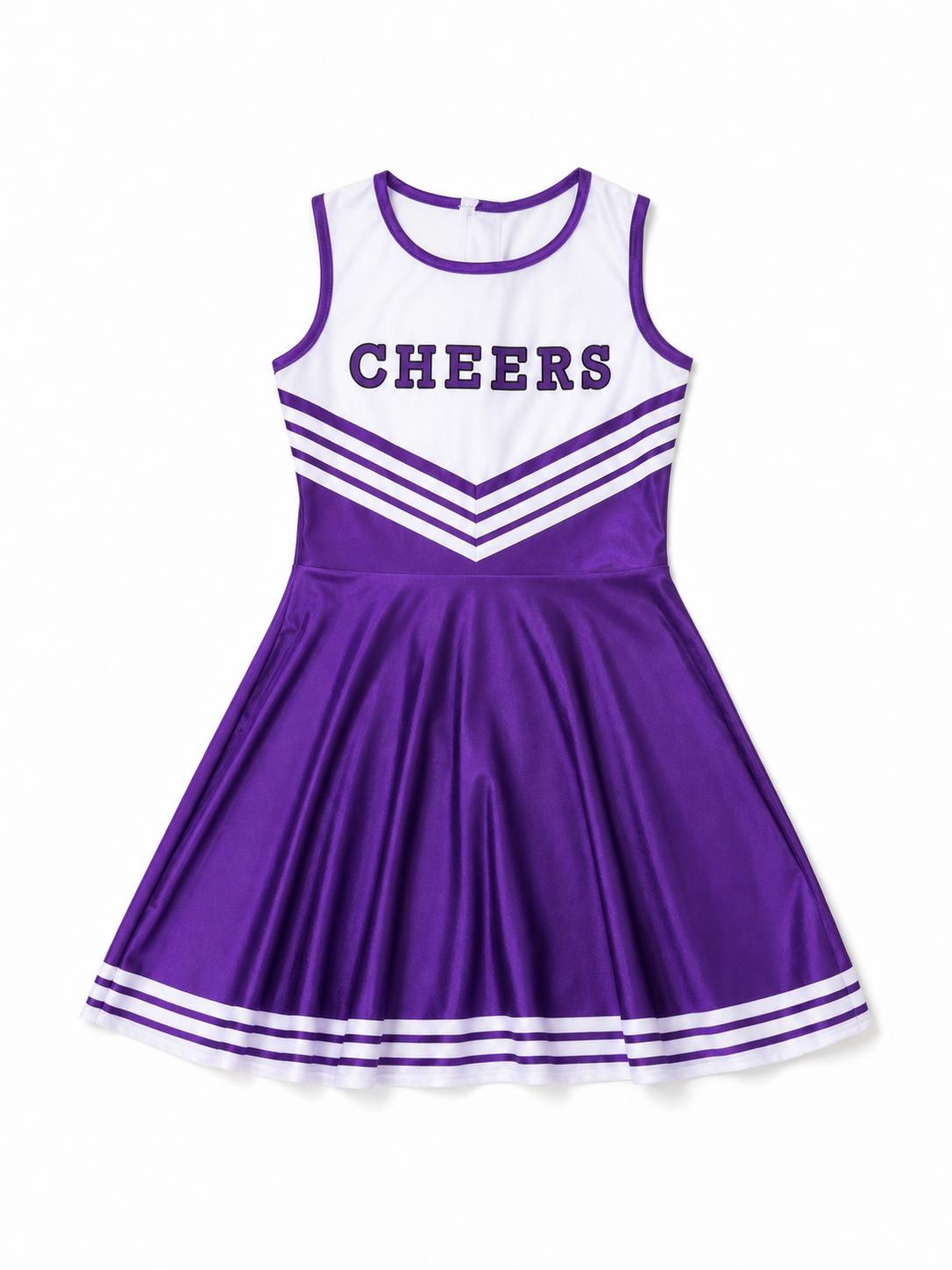 Cheerleading Costume with Pom-Poms and Knee-High Socks