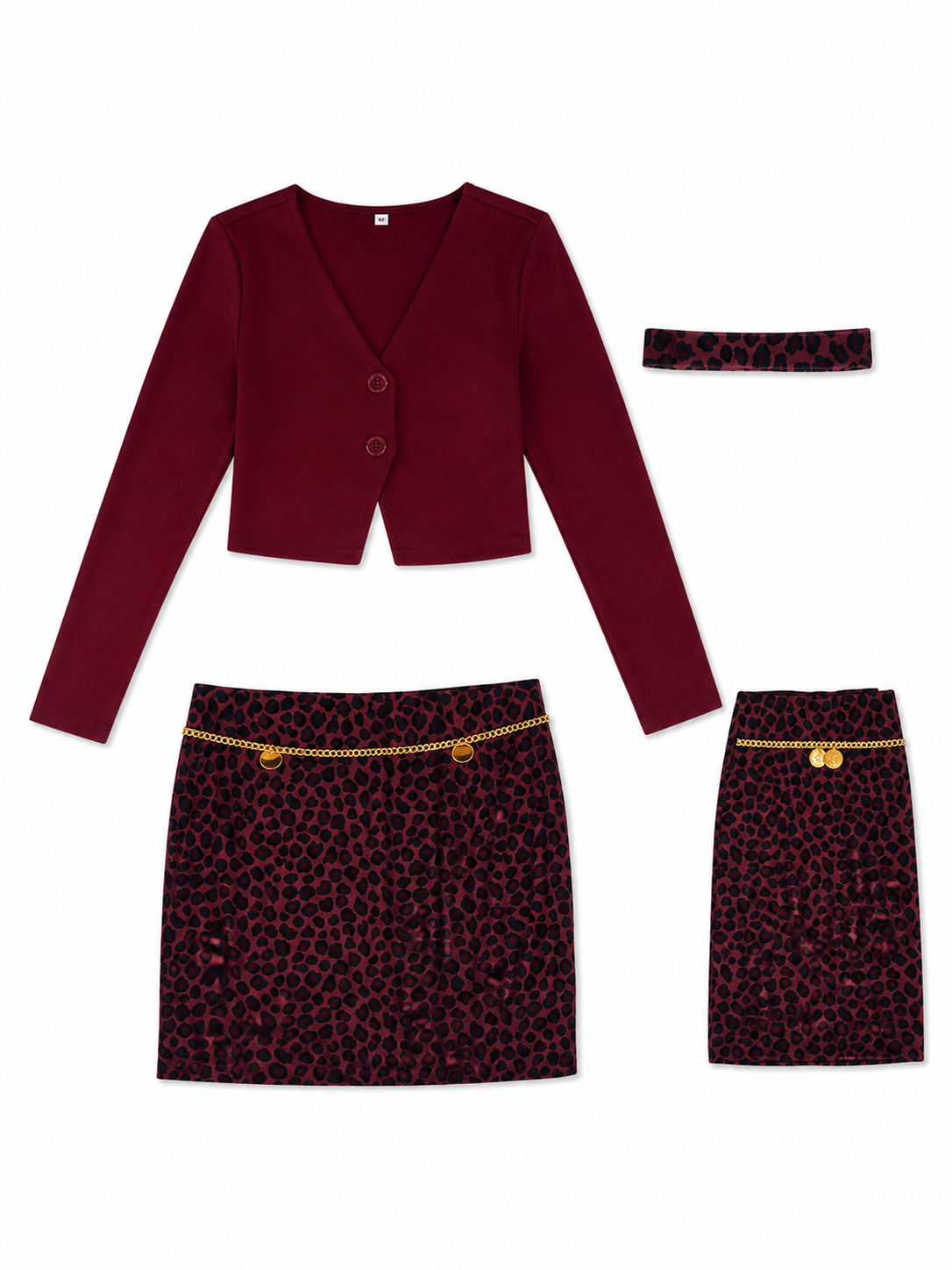 Mary Cosplay Costume: Burgundy Top and Skirt