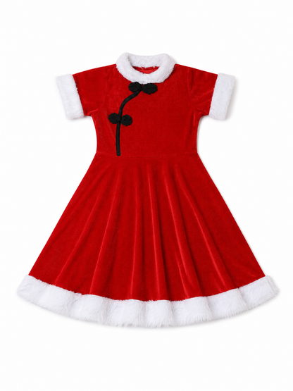 Children's Red Chinese-Style Holiday Dress