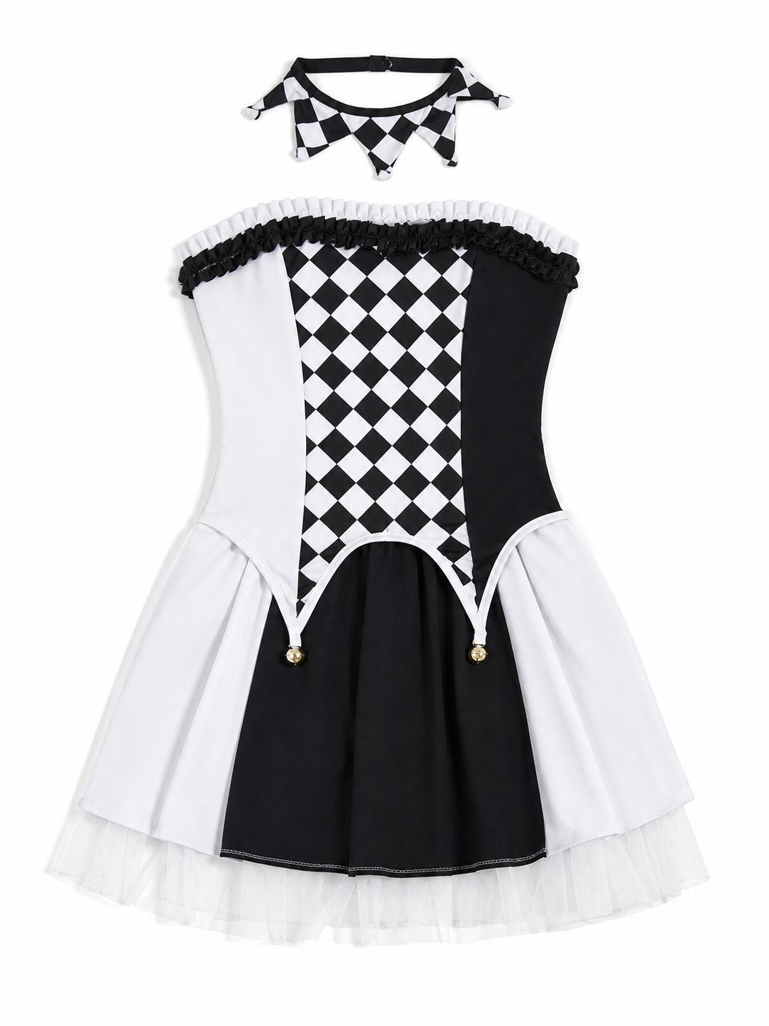 Black and White Clown Costume Dress