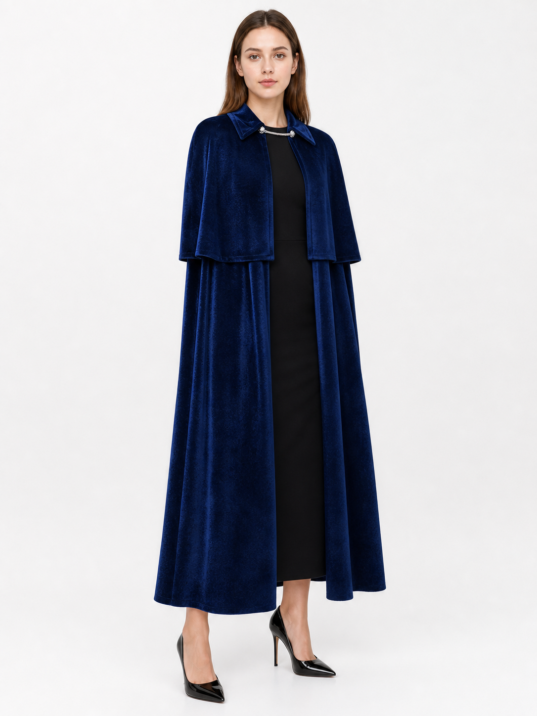 Dark Blue Gothic Costume Cape