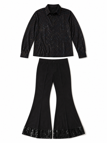 Retro Costume with Shirt and Flared Pants