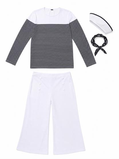 Striped Nautical-Style Cosplay Shirt included items