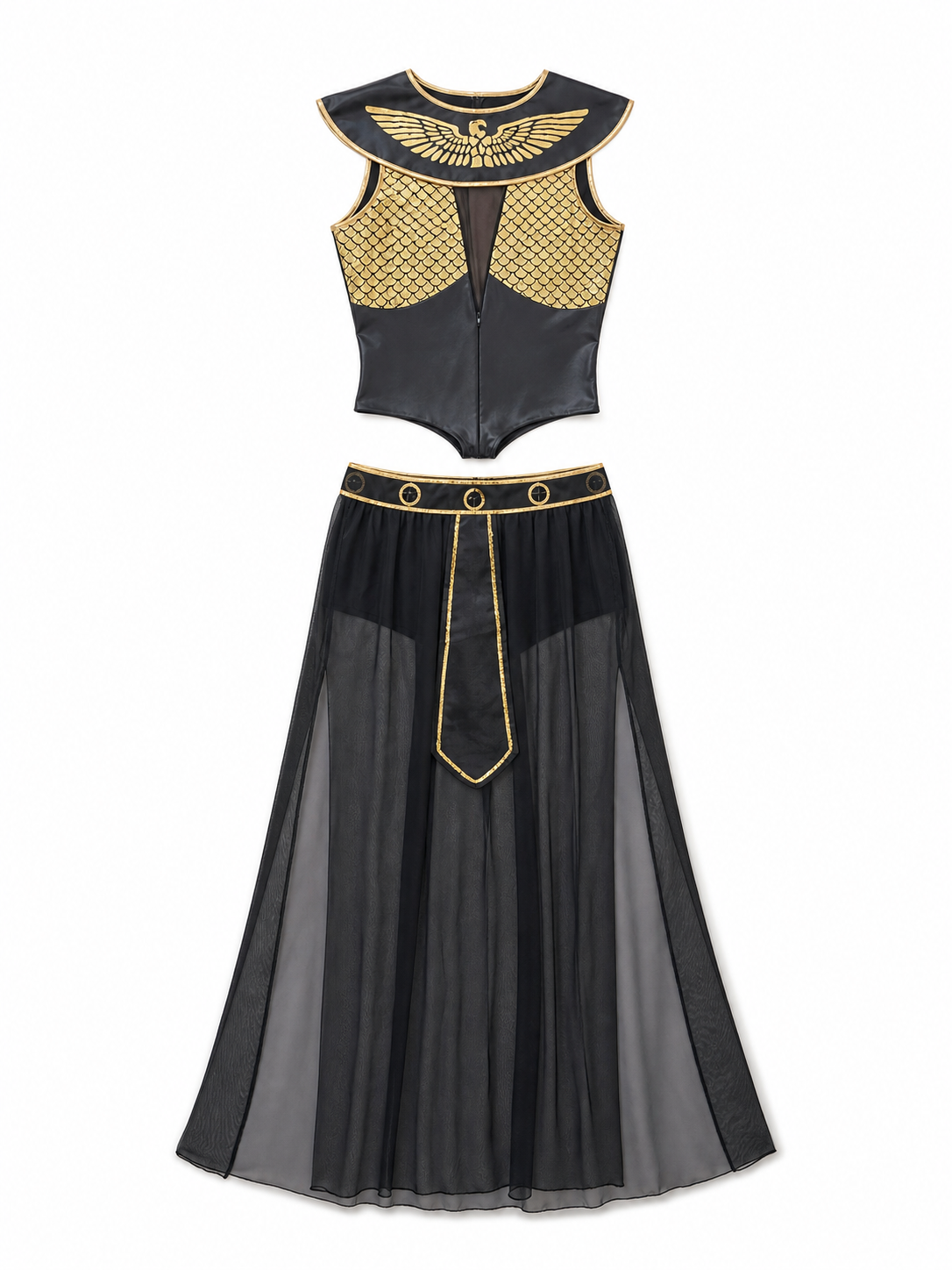 Cleopatra Cosplay Costume, Black and Gold