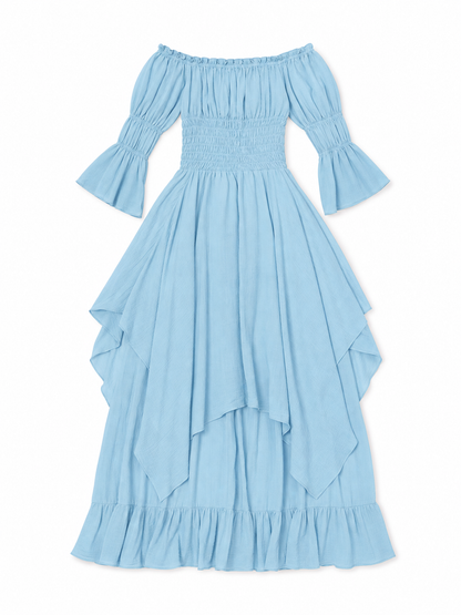 Off-the-Shoulder Dress with Long Sleeves
