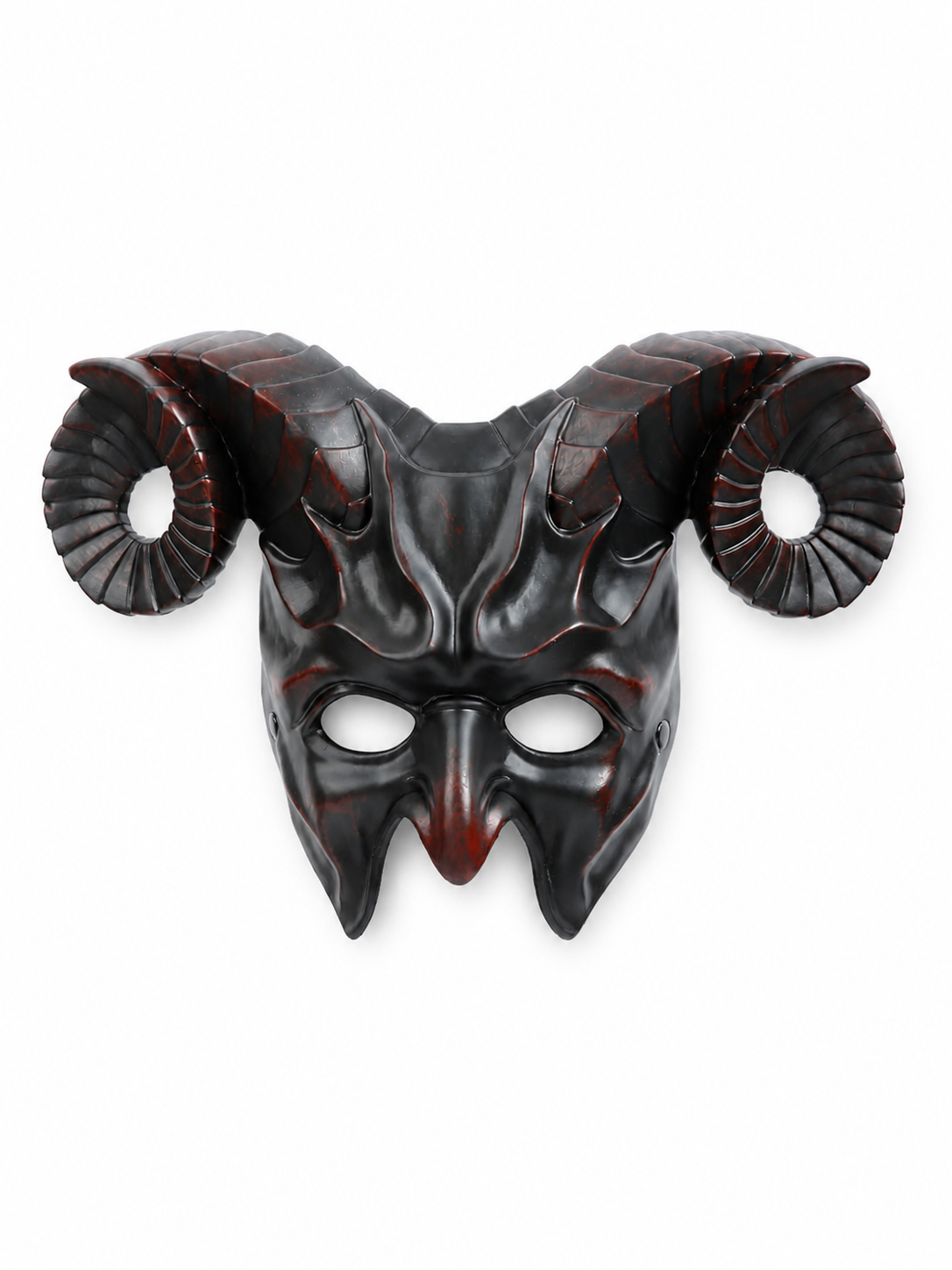 Black ram horn carnival mask product view 35