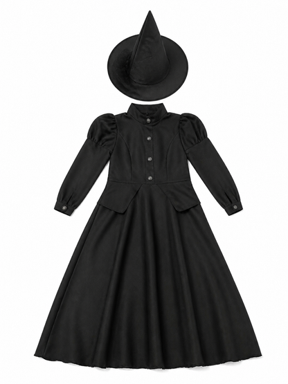 Cosplay Costume: Black Dress and Pointed Hat