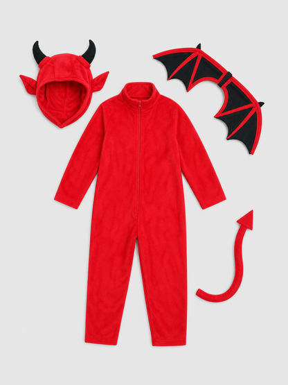 Halloween Demon Costume with Wings and Tail