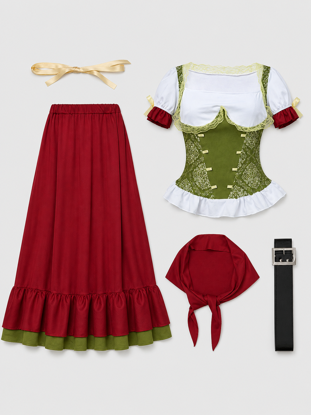 Costume with a Corsage, Blouse, and Long Skirt
