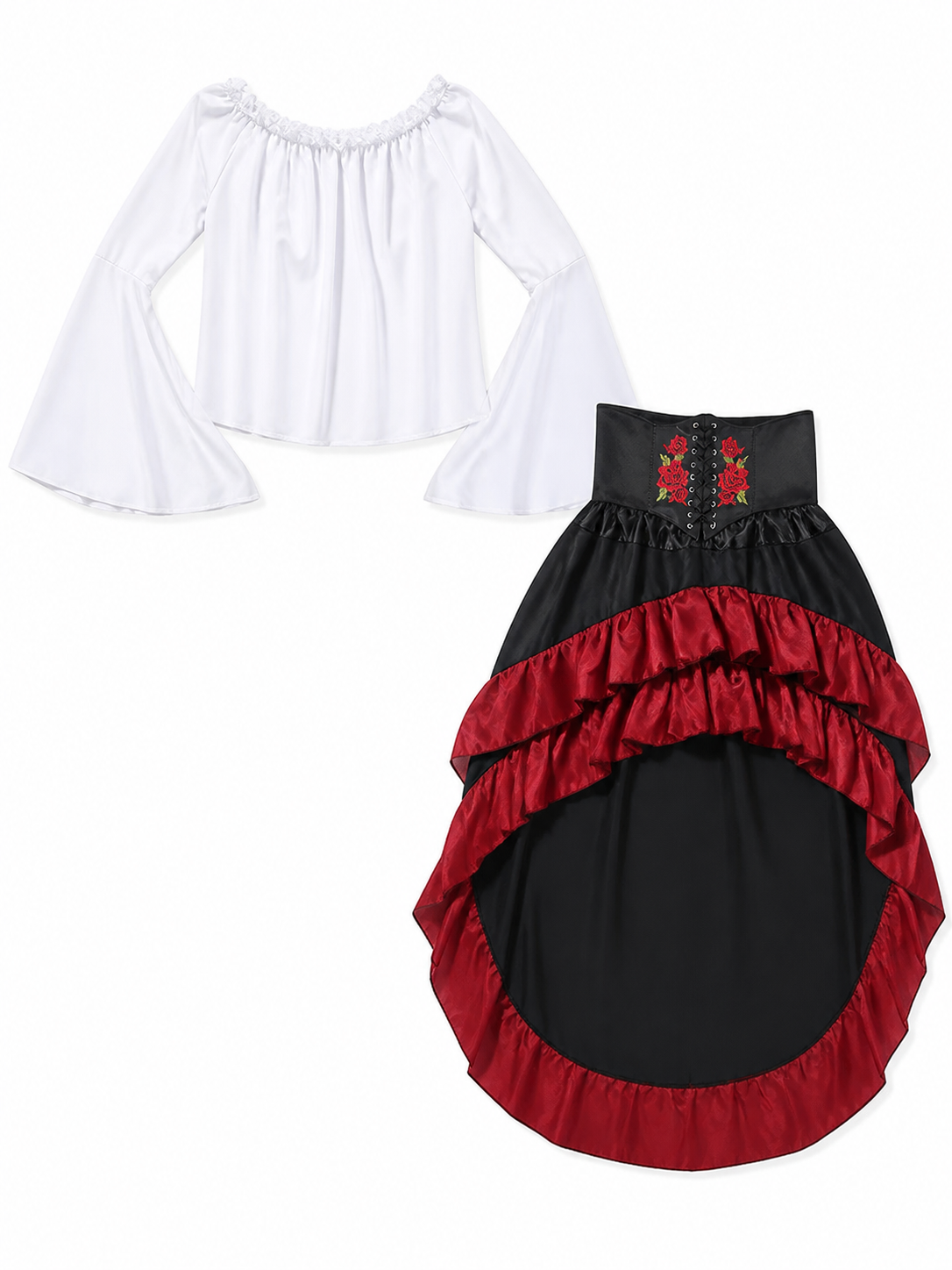 Victorian-style carnival costume with corset