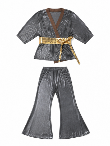 1970s Retro Disco Costume: Top, Pants, and Belt