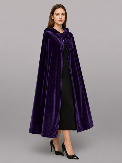 Purple Hooded Costume Cloak for Cosplay