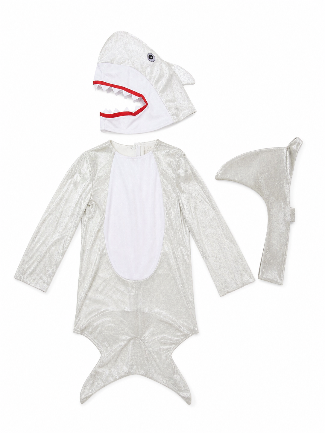 Shark Costume for Role-Playing, Silver