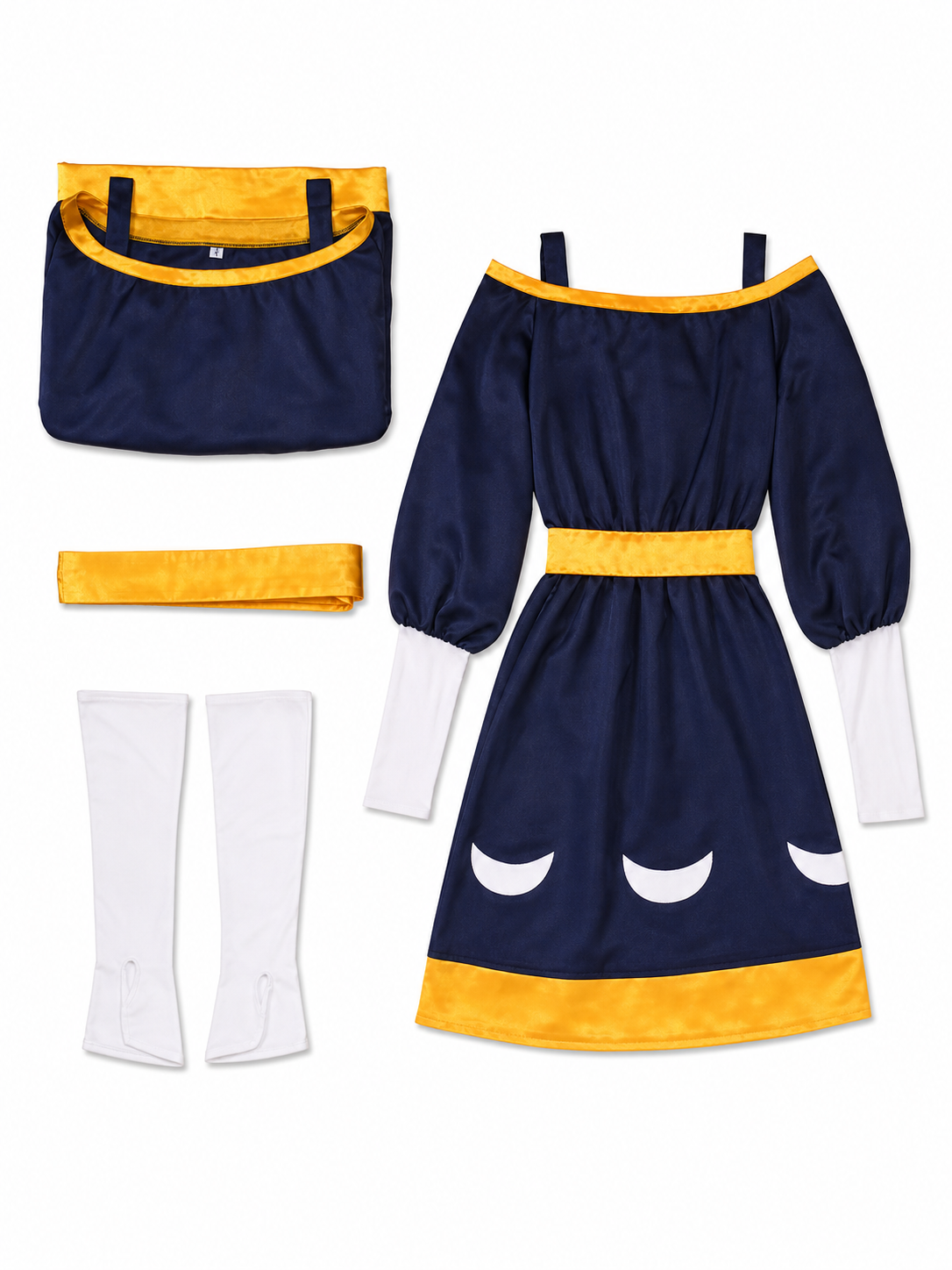 Amity cosplay costume: dress, skirt, belt, sleeves
