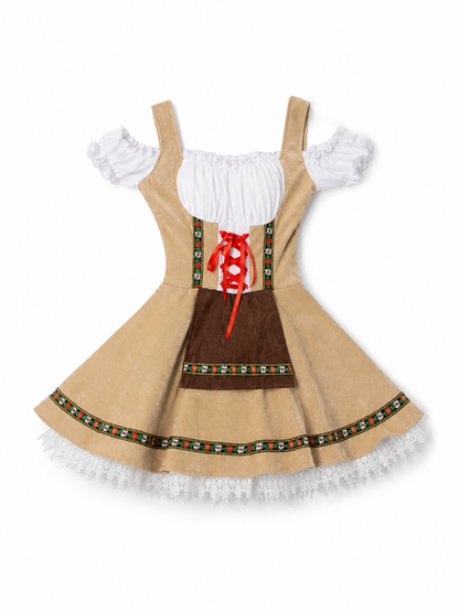 Bavarian Traditional Costume with Lace Trim