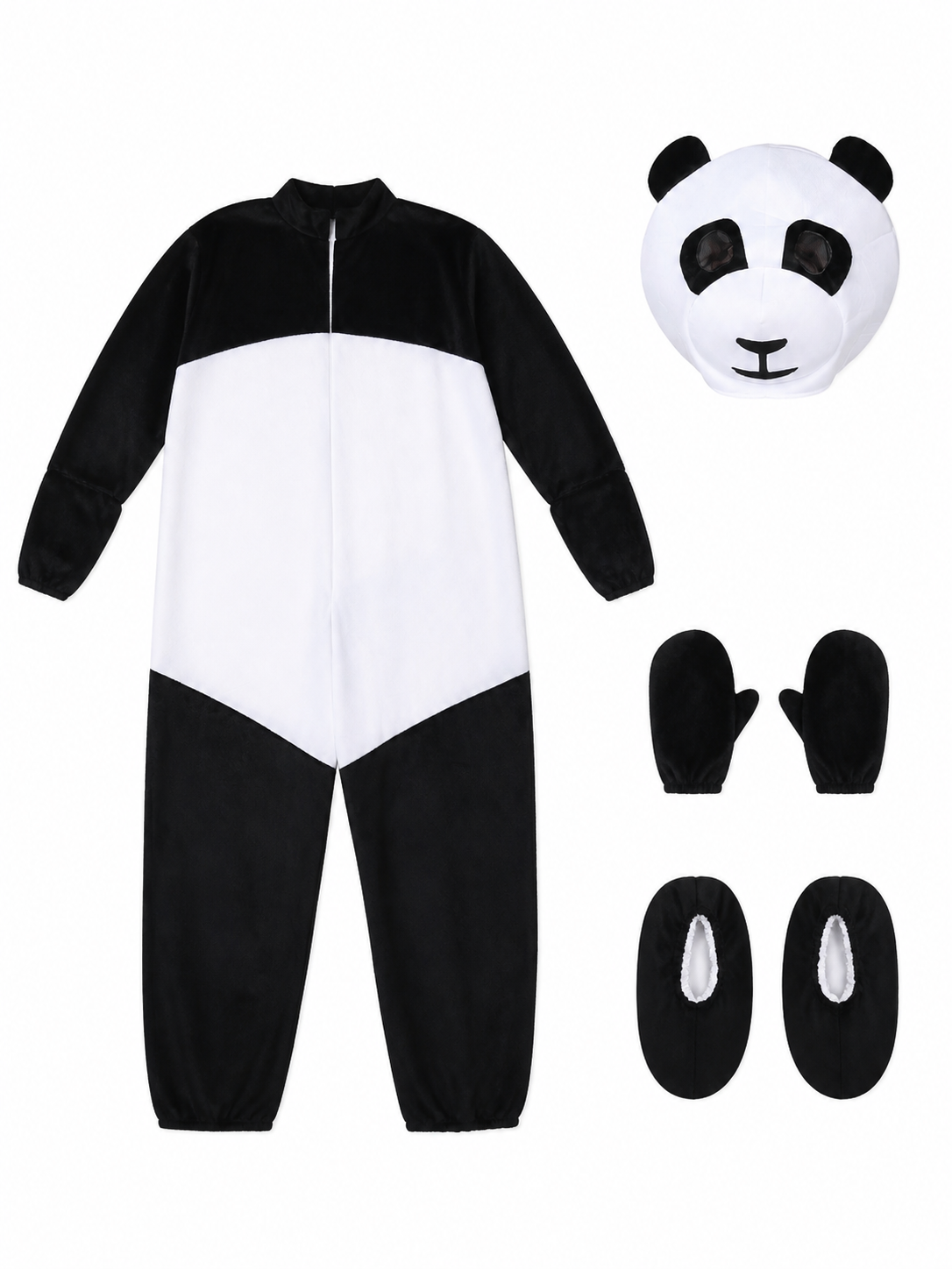 One-piece panda costume for cosplay and themed events
