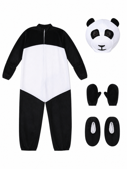 One-piece panda costume for cosplay and themed events