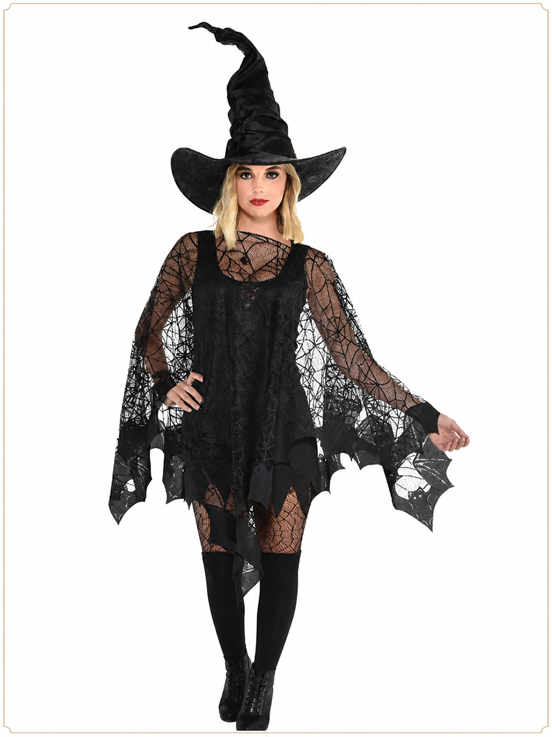 Black Witch Costume for Halloween and Cosplay included items