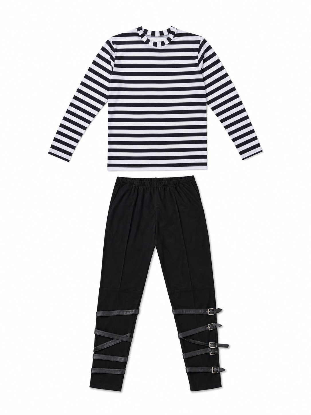 Black-and-White Striped Thief Costume
