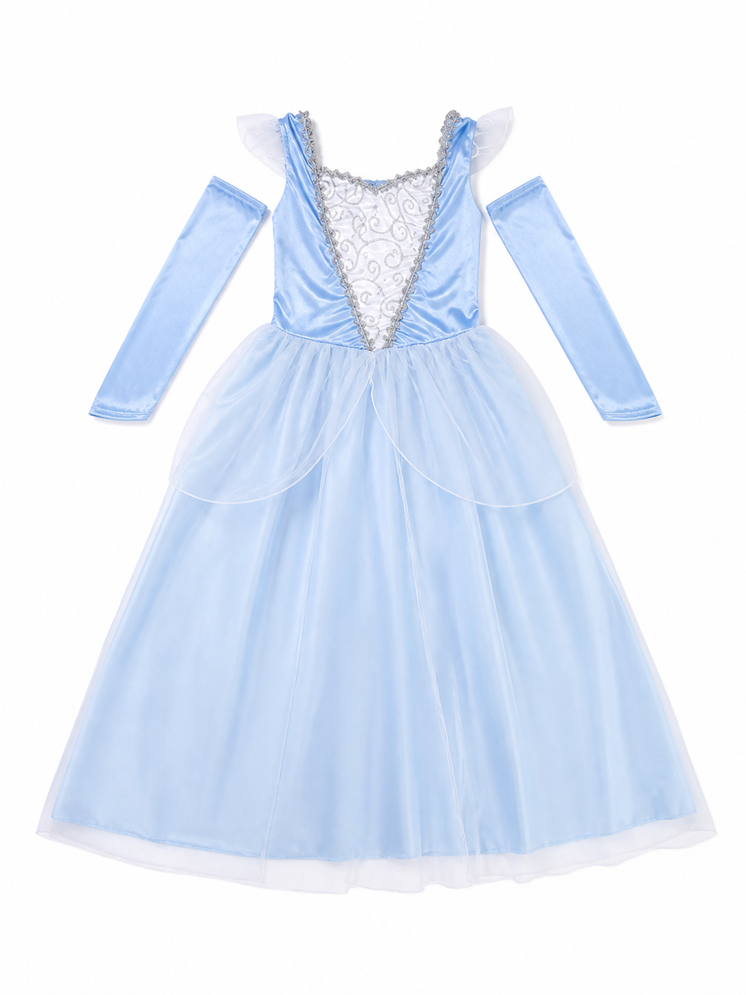 Blue princess-style costume dress for cosplay