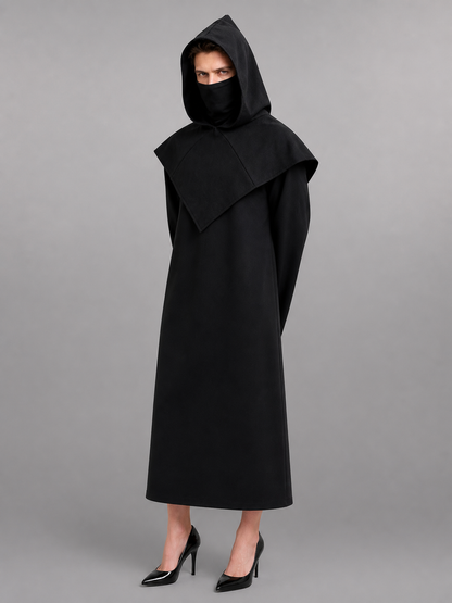 Black Carnival Cloak with Hood and Mask included items