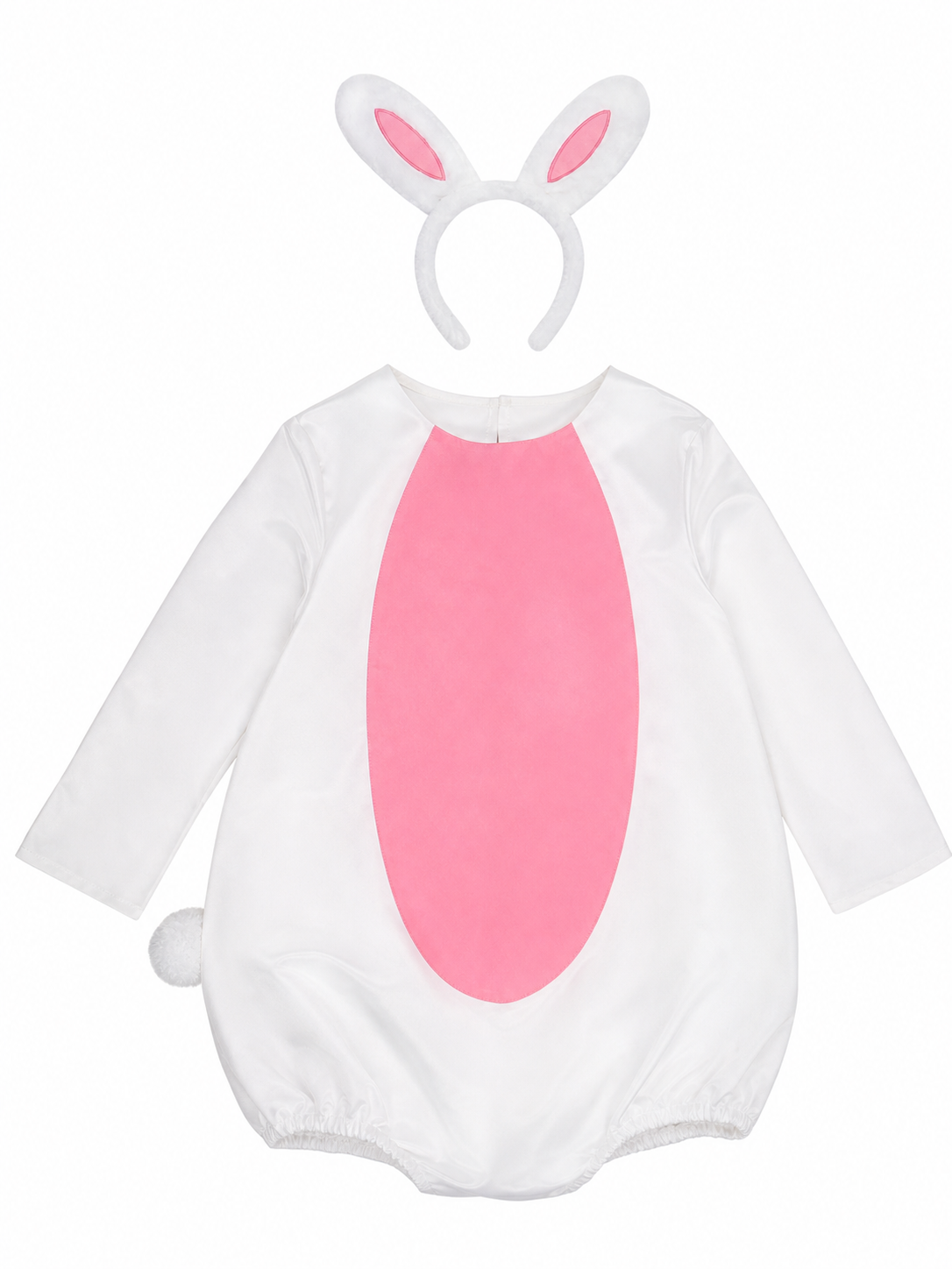 Rabbit Costume with Ears, Tail, and Pink Panel