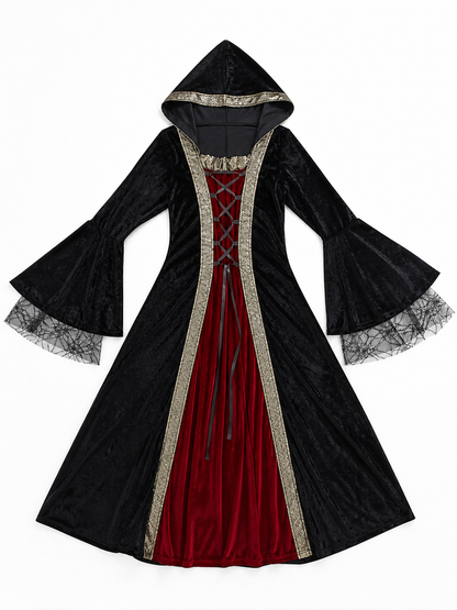 Gothic Hooded Costume Dress for Cosplay
