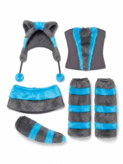 Animal Costume with Hood, Tail, and Leg Warmers