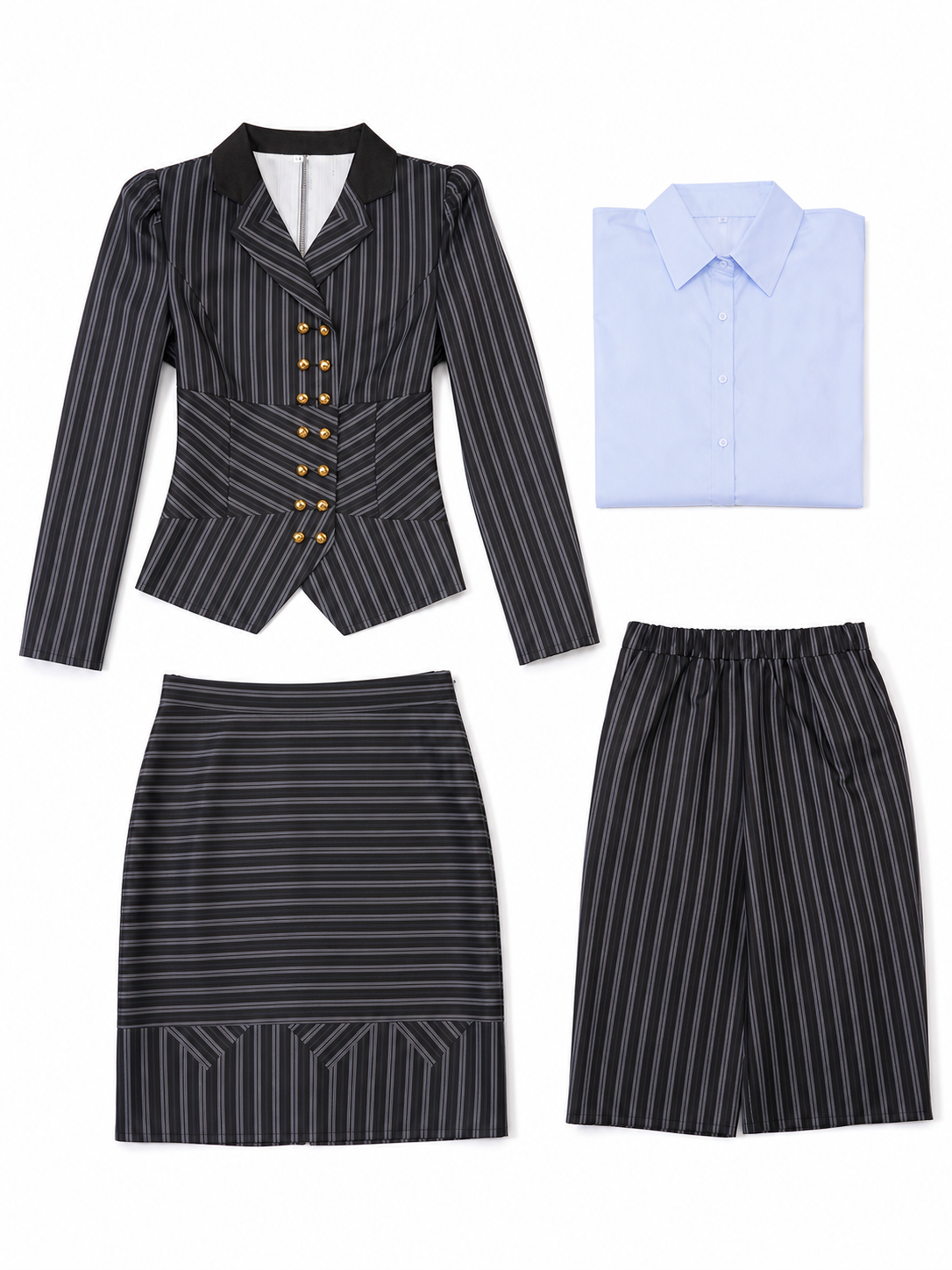 Elphaba Cosplay Costume: Jacket, Skirt, and Shirt