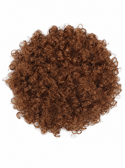 Brown Short Wig with Small, Full Curls