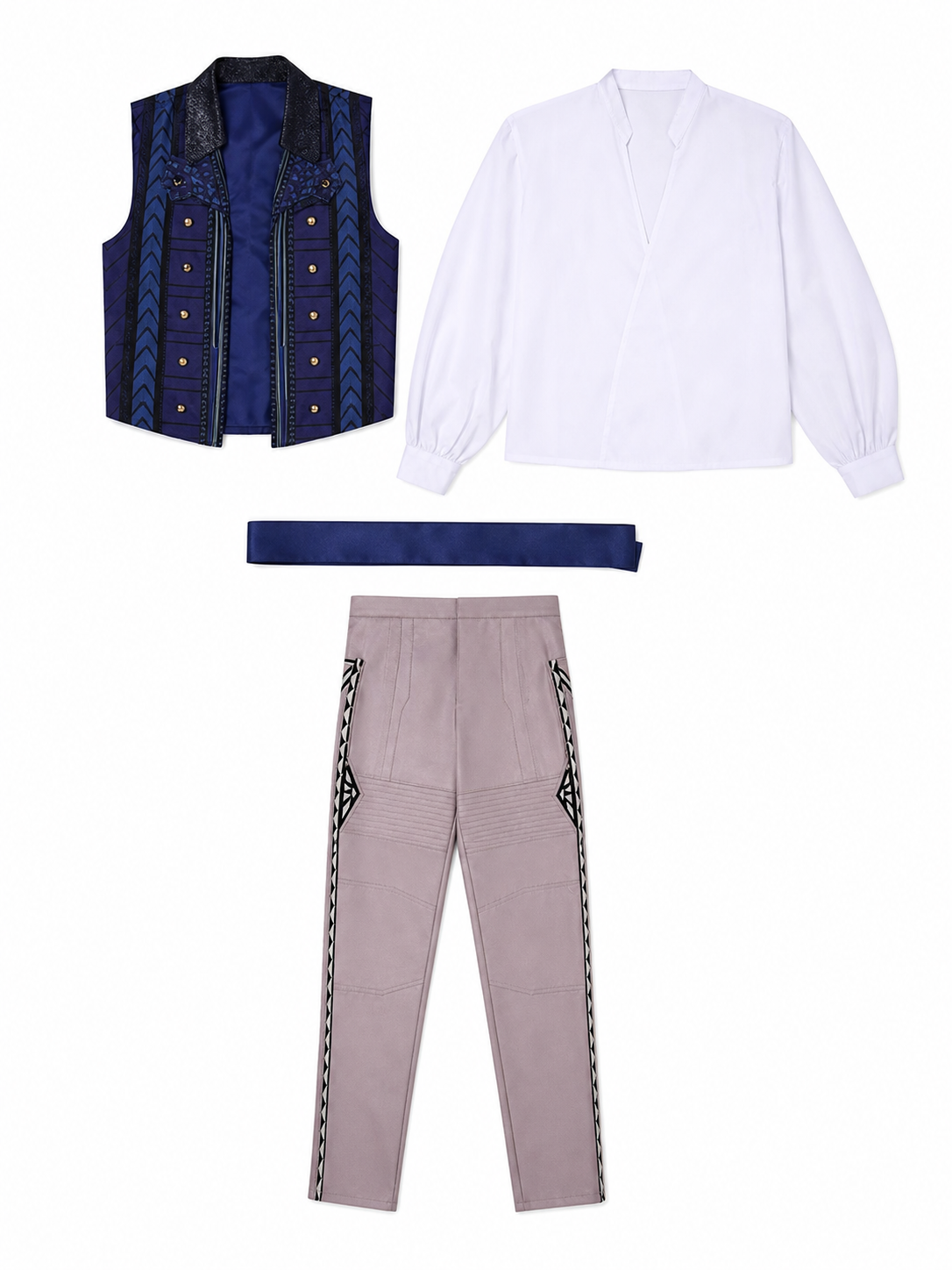 Fiyero "Wicked" Cosplay Costume: Vest, Shirt, Pants