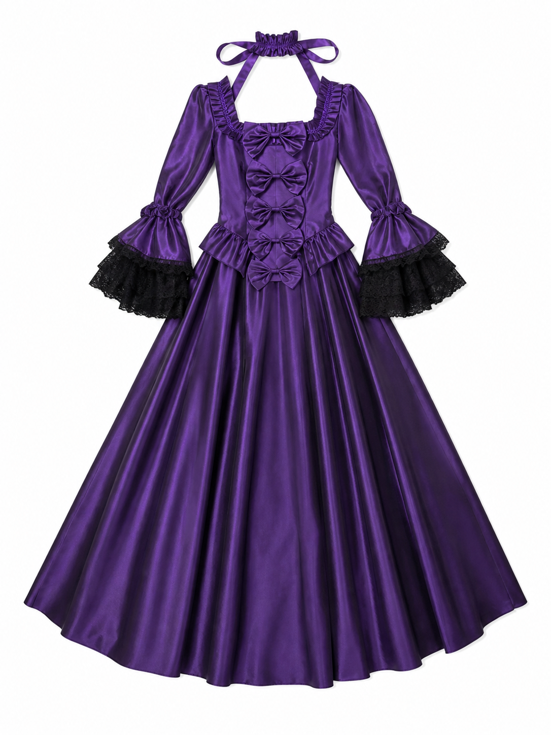 Gothic-Style Carnival Dress with Long Sleeves included items
