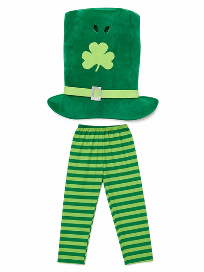 Green Leprechaun Costume with Hat and Pants