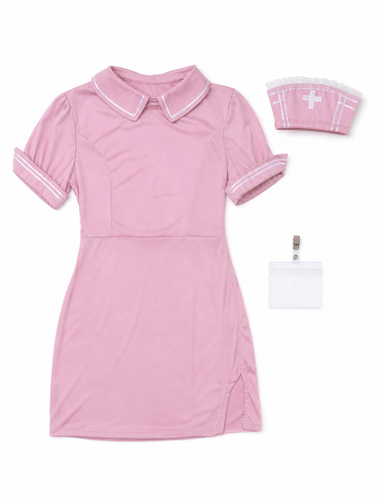 Pink Medical Worker Costume for Cosplay included items