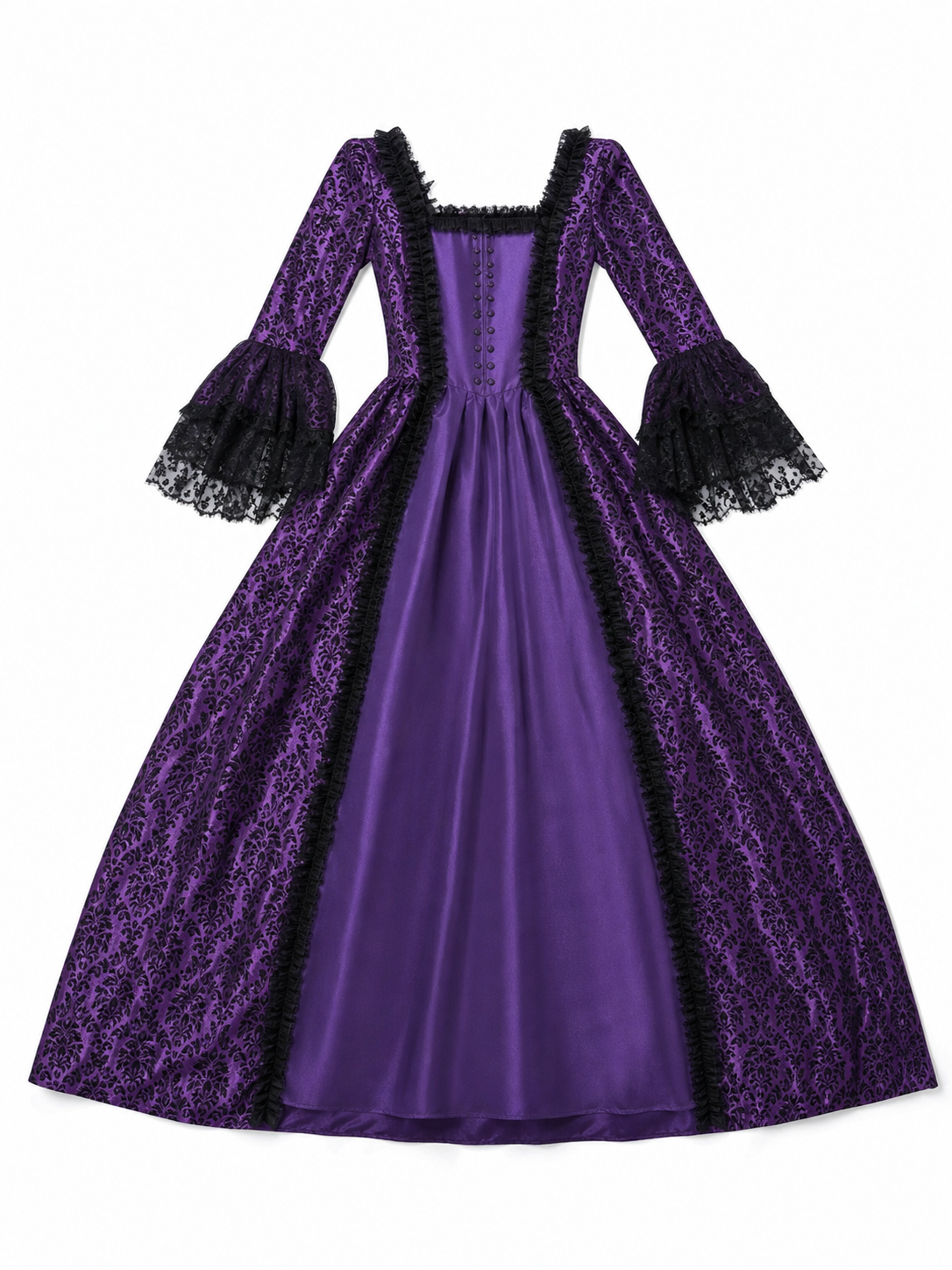 Victorian Dress with Lace and Long Sleeves included items