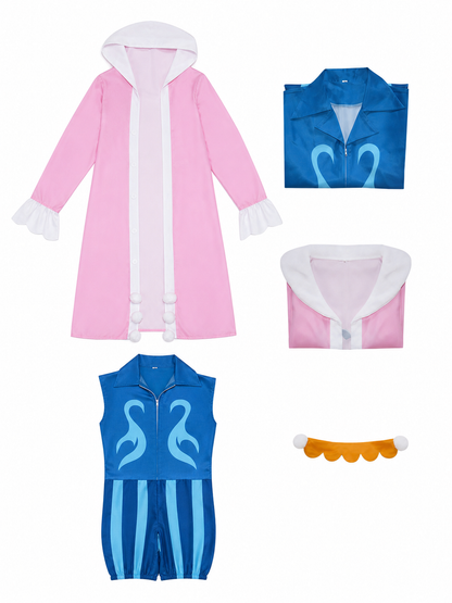 One Piece Bon Clay Cosplay Costume with Cape and Belt