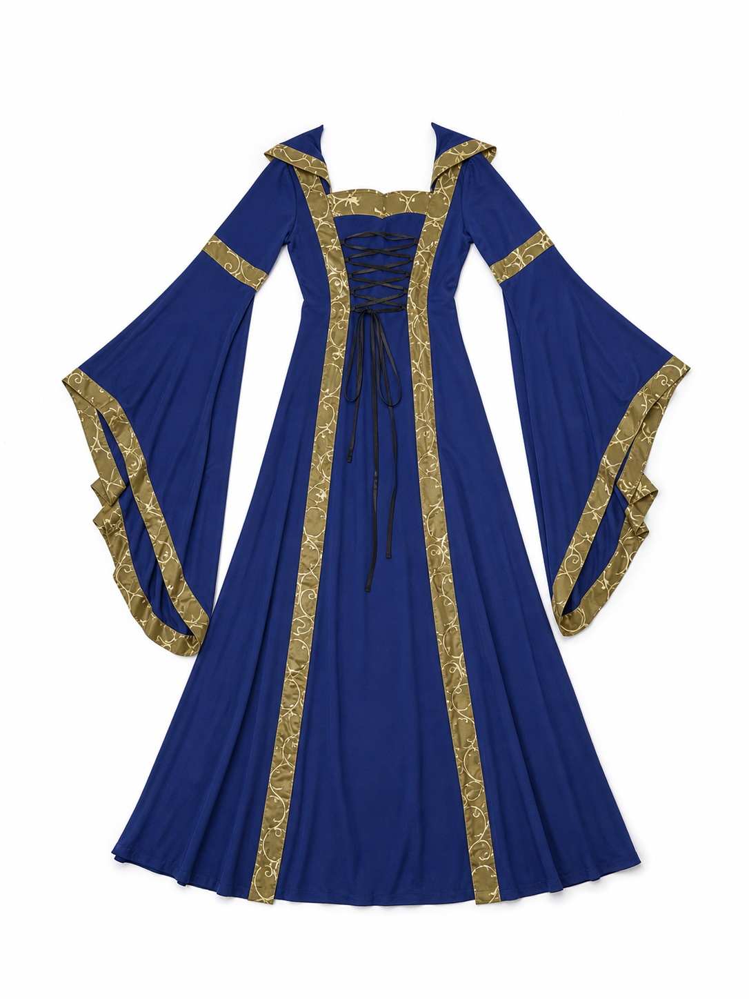 Medieval Hooded Lace-Up Dress