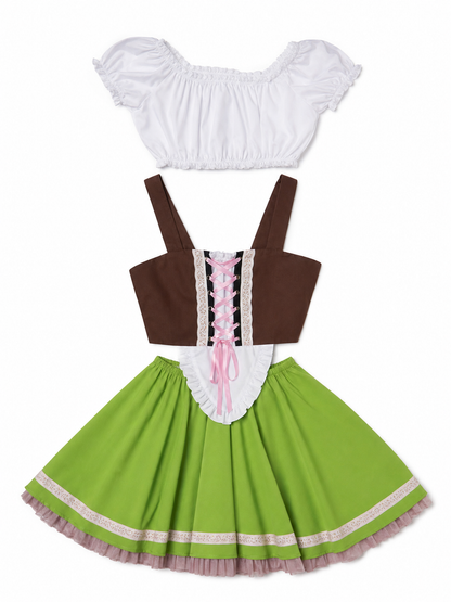 Folk-style dress for stage performances and events