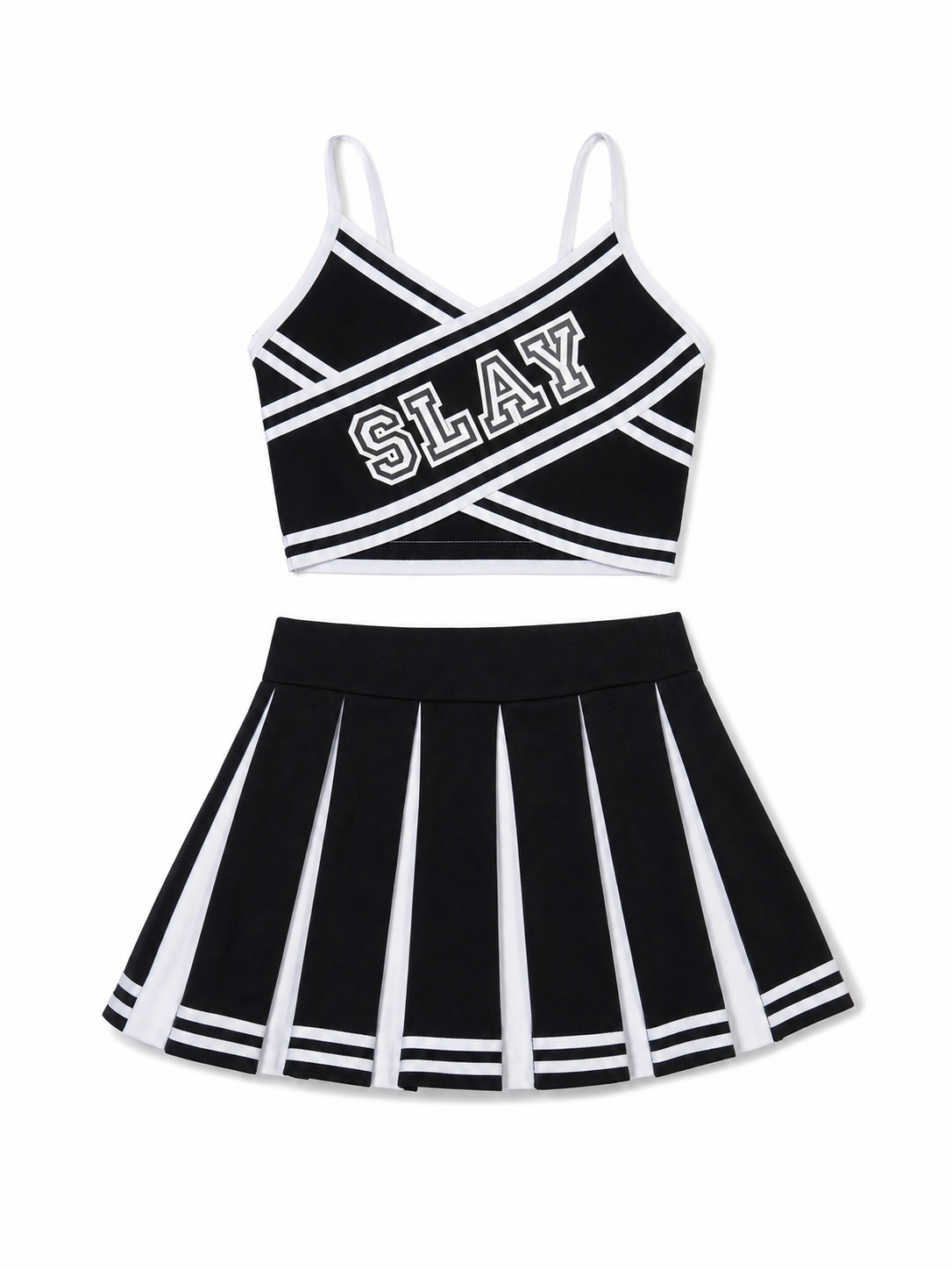 Cheerleading-Style Performance Costume, Top and Skirt