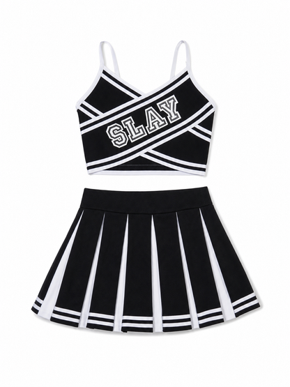 Cheerleading-Style Performance Costume, Top and Skirt