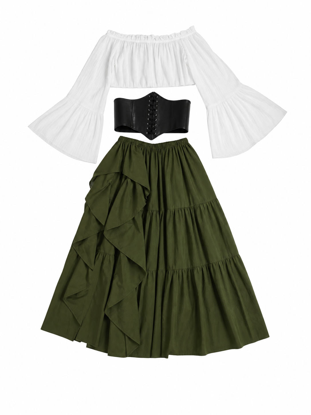 Renaissance-Style Costume Dress with Corset