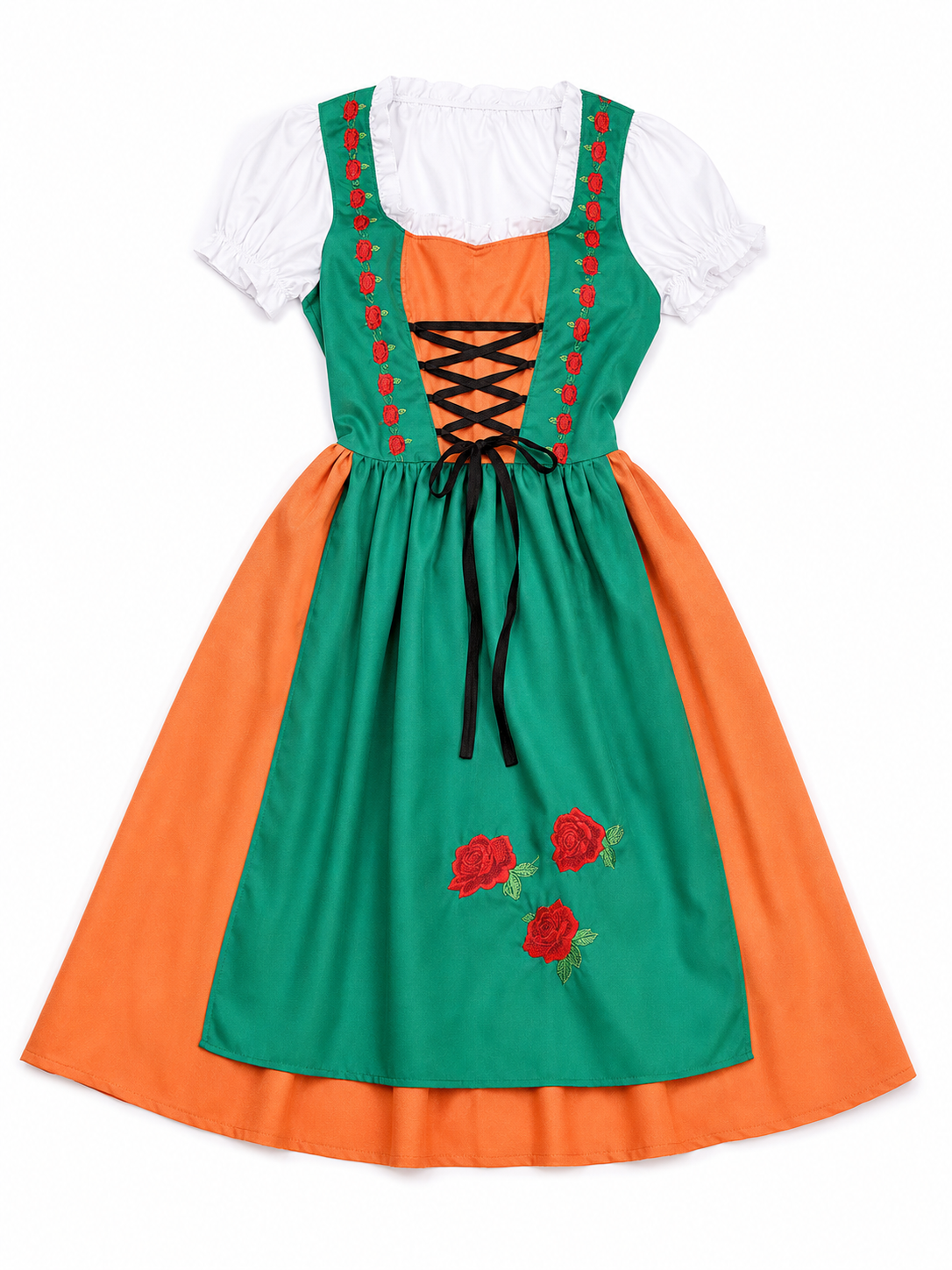 Folk-Style Embroidered Carnival Dress