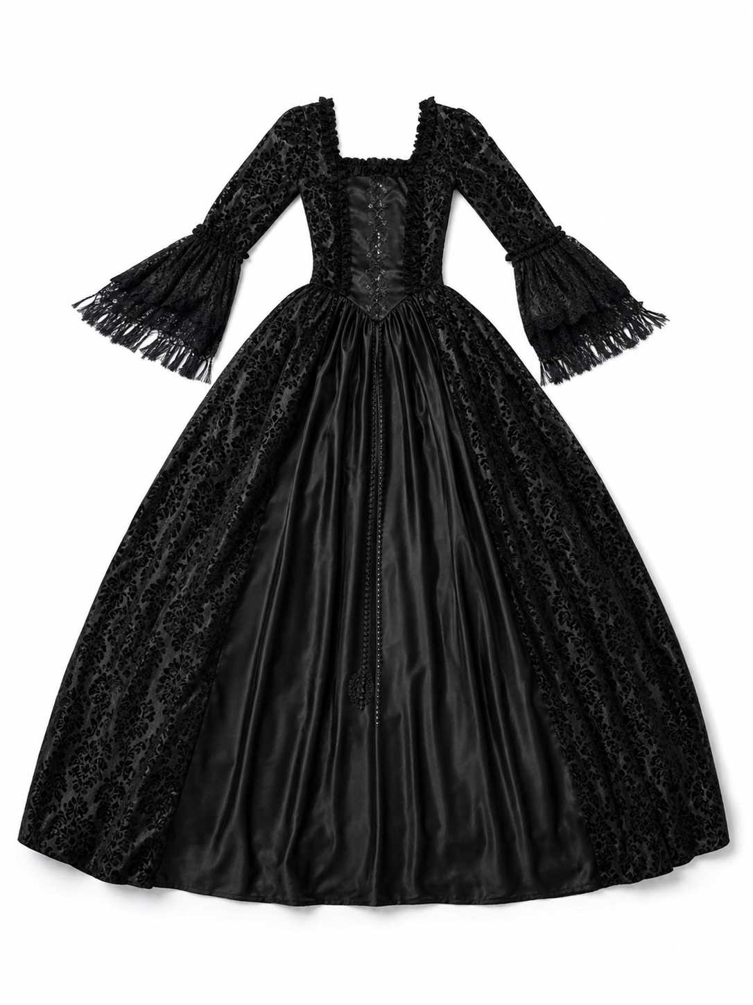 Gothic Victorian-style lace dress included items