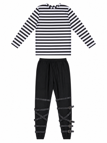 Black-and-White Striped Thief Costume