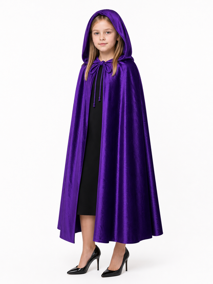 Purple Hooded Costume Cape