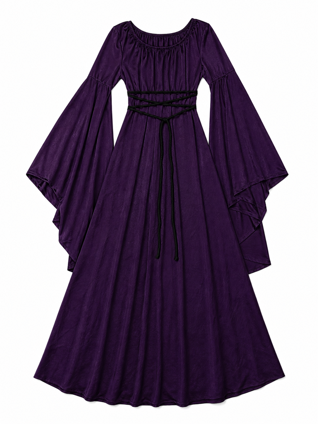 Floor-Length Gothic Dress with Corset Lacing